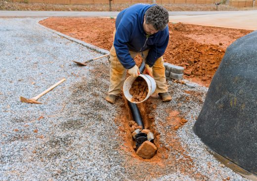 Rainwater collection is great way to drainage pipe should be carefully installed to prevent leaks.